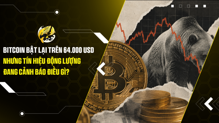 Bitcoin bật lại trên 64.000 USD nhưng tín hiệu động lượng đang cảnh báo điều gì