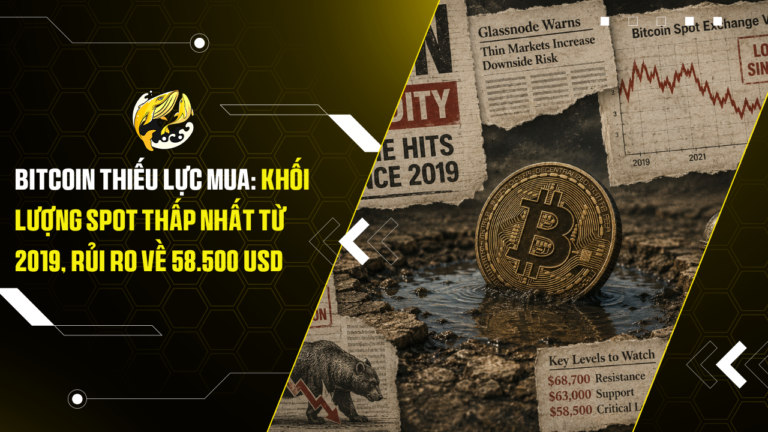 Bitcoin thiếu lực mua Khối lượng spot thấp nhất từ 2019, rủi ro về 58.500 USD