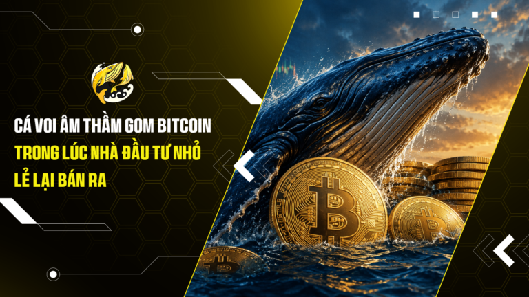 Cá voi âm thầm gom Bitcoin trong lúc nhà đầu tư nhỏ lẻ lại bán ra
