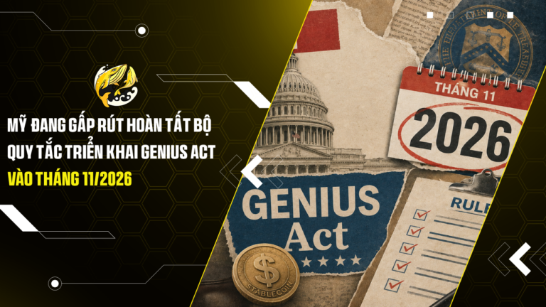 Mỹ đang gấp rút hoàn tất bộ quy tắc triển khai GENIUS Act vào tháng 112026