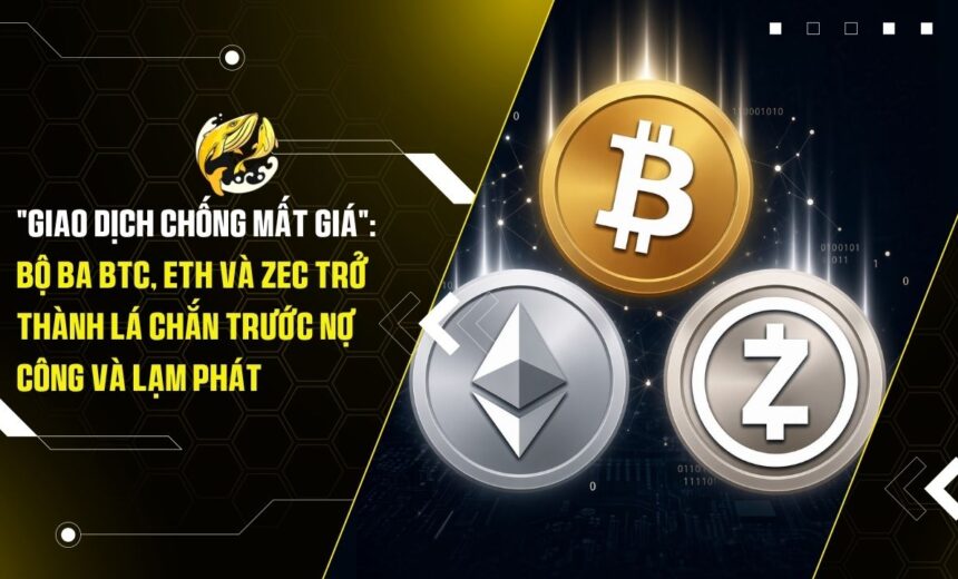 "Giao Dịch Chống Mất Giá": Bộ Ba BTC, ETH Và ZEC Trở Thành Lá Chắn Trước Nợ Công Và Lạm Phát