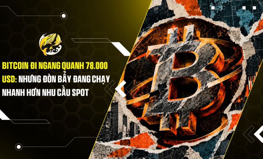 Bitcoin đi ngang quanh 78.000 USD Nhưng đòn bẩy đang chạy nhanh hơn nhu cầu spot