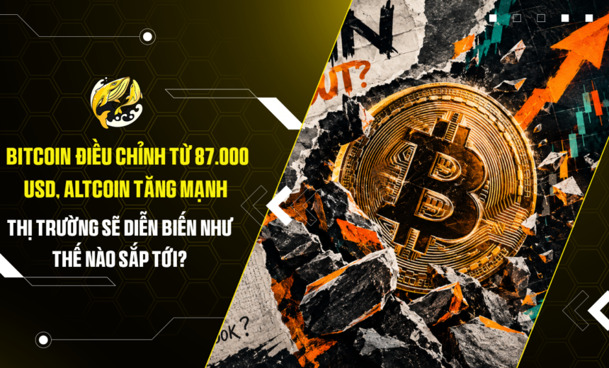 Bitcoin điều chỉnh từ 87.000 USD, altcoin tăng mạnh Thị trường sẽ diễn biến như thế nào sắp tới