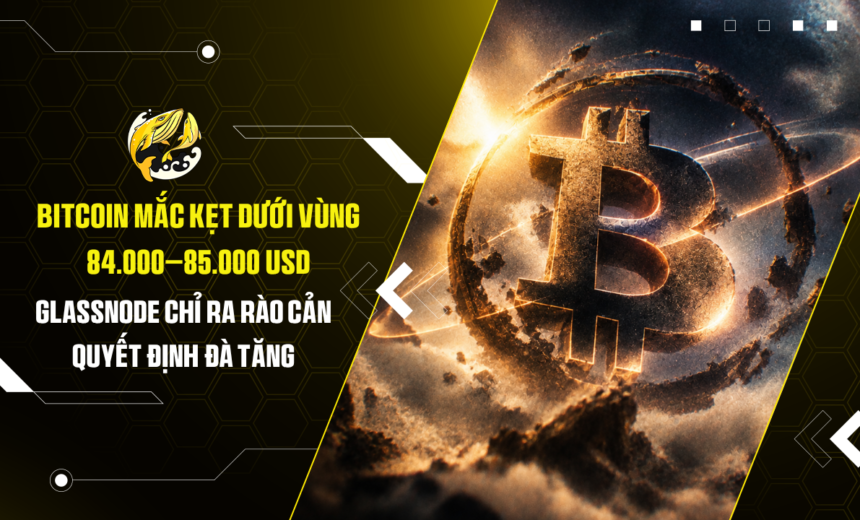 Bitcoin mắc kẹt dưới vùng 84.000–85.000 USD Glassnode chỉ ra rào cản quyết định đà tăng