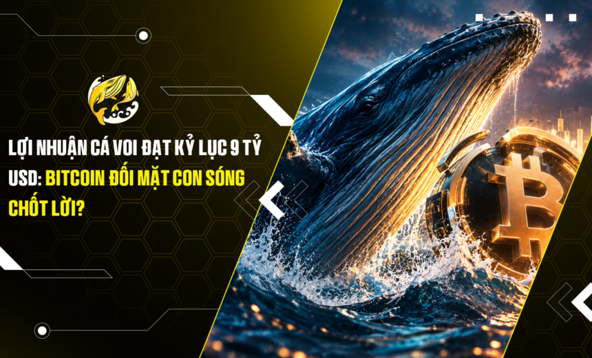 Lợi nhuận cá voi đạt kỷ lục 9 tỷ USD Bitcoin đối mặt con sóng chốt lời