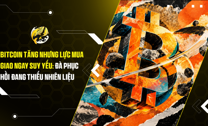 Bitcoin tăng nhưng lực mua giao ngay suy yếu Đà phục hồi đang thiếu nhiên liệu